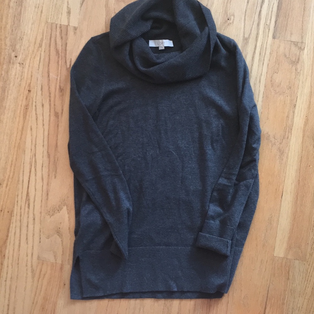 Loft luxe knit cowl neck sweater